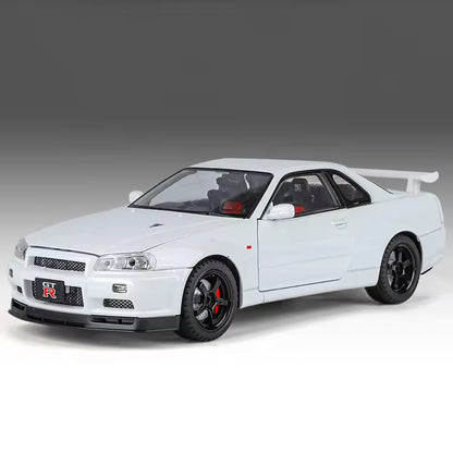 1:18 Skyline GT-R R34 Diecast Metal Model Car